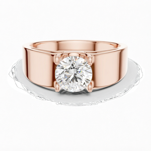 Bague en diamant de laboratoire de 1 carat, or blanc 14 carats, taille brillant rond, certifiée IGI, pour femme, fiançailles, mariage - Product Image 1