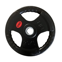 Plaques de poids tendance ONESTARSPORTS, plaques de poids en caoutchouc noir, ensemble de plaques de poids de 10/25 lb, insert en acier de 2 pouces pour barre olympique, entraînement de musculation