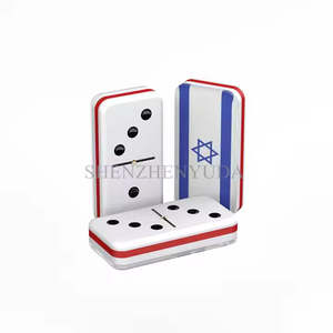 Haut de gamme 4 couches ensemble de 28 acrylique Irak <span class=keywords><strong>drapeau</strong></span> dessiner des <span class=keywords><strong>dominos</strong></span> jeu bloc <span class=keywords><strong>drapeau</strong></span> vif D6 <span class=keywords><strong>dominos</strong></span> avec Spinner - Product Image 2