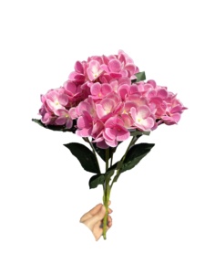 शादी के स्नातक की सजावट के लिए उच्च गुणवत्ता वाले 96 पेटल कृत्रिम रेशम हाइड्रेंजिया फूल गुलदस्ता - Product Image 5
