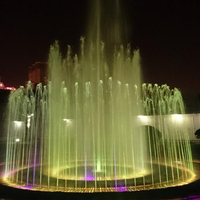 Fuente Musical Personalizada con Luces LED de Colores para Jardín, Piscina o Plaza al Aire Libre