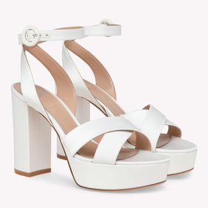 Sandales à plateforme en satin pour femmes, talon bloc, lanières croisées, boucle à la cheville, talons de soirée, bout rond, vente en gros OEM - Product Image 6