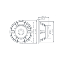 Haut-parleur professionnel gamme complète haute puissance 15 pouces haut-parleur caisson de basses haut-parleur PA 900W, 4 ''bobine vocale B & c haut-parleur