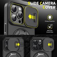 Funda Protectora Magnética de Lujo para Cámara, Diseño Premium Resistente, TPU+Acrílico, para 17/16/15/14/13 Pro Max Plus Slide