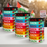 Bracelet en silicone unisexe tendance 2026 pour la sensibilisation à la Palestine Libre, Bracelet en caoutchouc à thème tendance 2026