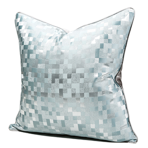 <span class=keywords><strong>Funda</strong></span> de cojín de Jacquard para decoración del hogar, fundas de <span class=keywords><strong>almohada</strong></span> azules de lujo cuadradas decorativas, fundas de <span class=keywords><strong>almohada</strong></span> de lujo de 18x18 - Product Image 2