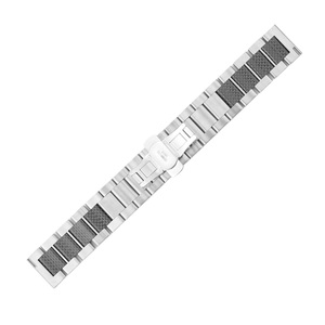 Bracelet de montre en acier inoxydable noir, bracelet de rechange à fermoir papillon pour tenue formelle - Product Image 3