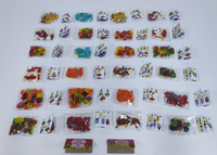 Lele Brothers Nouveau S0009 Jouet d'assemblage éducatif en plastique pour enfants, scènes de Noël transfrontalières avec Père Noël et rennes