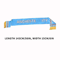 Individuell bedruckter Fußball-Fan-Wimpel aus glänzendem Satin-Stoff, 145 x 15 cm, mit Quasten, für Fußballvereine und Feierlichkeiten