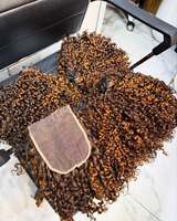 Vente en gros à prix réduit # 1B Raw SDD Pixie Curly Burmese Curly 100% Cheveux Humains, Lots de Mèches Tressées pour Femmes Noires, Mèches Pixie à Tresser