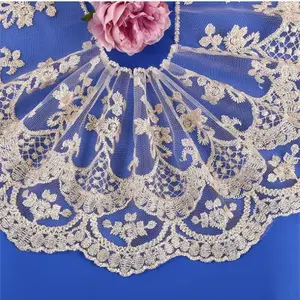 Free Sample Milk Silk Eyelet fabric Florals Lace Fabric Eco-Friendly Thailand Fabric for Blouses