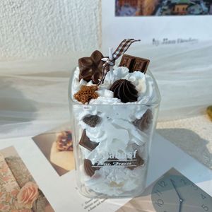 Bougie aromathérapeutique en forme <span class=keywords><strong>de</strong></span> tasse, bougie gâteau à la crème <span class=keywords><strong>de</strong></span> fraise, bougie créative mignonne en forme <span class=keywords><strong>de</strong></span> <span class=keywords><strong>glace</strong></span> au chocolat, bougie aromathérapeutique pour les amies - Product Image 1