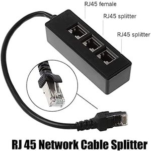 RJ45 cavo adattatore Splitter di rete 1 maschio <span class=keywords><strong>3</strong></span> femmina porta presa LAN Ethernet Y adattatore per <span class=keywords><strong>Computer</strong></span> treccia schermato - Product Image 2