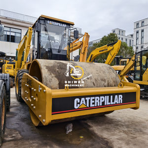 Rodillo Compactador Vibratorio Usado Caterpillar CS683E Importado de Japón en Shanghái, Compactador de Carreteras CS-863E CS-683E con Motor Diésel y Bomba - Product Image 3