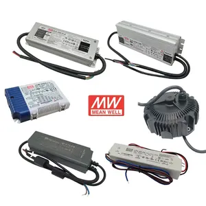 Meanwell 12v 24v 8w至1000W面板IP67防水室外可调光dali发光二极管驱动器照明变压器电源Mean Well