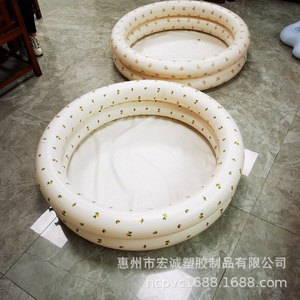Piscina Inflable para Niños, Bebés, Juegos Interiores y Exteriores, Material de PVC, Diseño de Flor de Olivo - Product Image 4