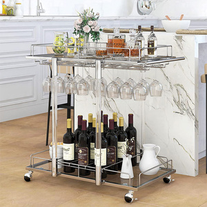 High Quality Acrylic and Metal Bar Cart Metal Wine Drink Service <strong>Trolley</strong> - Product Image 5
