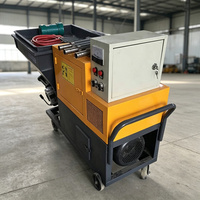 Machine à projeter du mortier de ciment pour murs en briques, équipement pneumatique de plâtrage avec trémie pour revêtement mural extérieur et intérieur