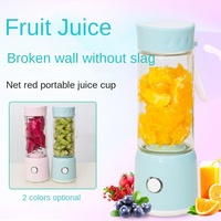 Mini presse-agrumes électrique portable USB Capacité de 380ml Mélangeur de jus de fruits frais Rechargeable pour l'extérieur, la maison et la voiture