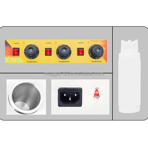 เครื่องทำซอสช็อคโกแลตไฟฟ้า220V/110V-50Hz/60Hz ขวดซอส3ขวดบีบเครื่องปรุง - Product Image 5