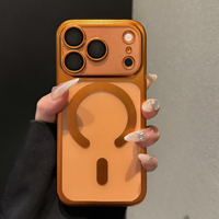 Coque de téléphone à protection intégrale pour objectif d'appareil photo, compatible iPhone 18 Pro, 17, 16, 15, 14, 13, 12 Pro Plus, finition mate électroplaquée