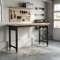 Banc de travail robuste en acier inoxydable pour garage et atelier, personnalisable avec panneau perforé, tiroirs et armoires, OEM/ODM/OBM