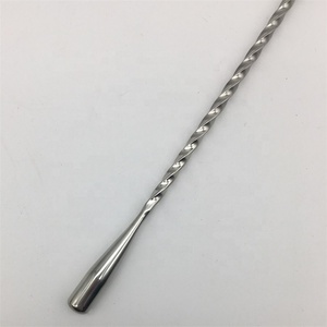 Barra de acero inoxidable con forma de gota de agua de longitud personalizada, herramientas para cóctel, varilla agitadora para mezclar, cuchara trenzada, palo giratorio - Product Image 5