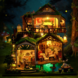 Forêt <span class=keywords><strong>de</strong></span> contes <span class=keywords><strong>de</strong></span> fées à faire soi-même, modèle d'assemblage <span class=keywords><strong>en</strong></span> bois fait main, cadeau d'anniversaire créatif, vente <span class=keywords><strong>en</strong></span> gros, à partir <span class=keywords><strong>de</strong></span> 14 ans, 30,5x23x30cm - Product Image 3