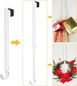 Cổ Điển Kim Loại Có Thể Điều Chỉnh Chiều Cao Vòng Hoa Chủ Hanger Giáng Sinh & Đảng Trang Trí Hội Thảo Công Cụ Móc Slat Tường Hiển Thị Móc - Product Image 5