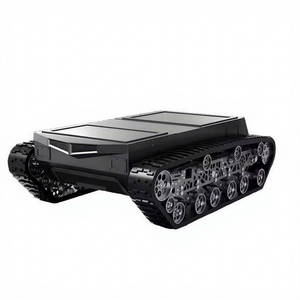 แชสซีหุ่นยนต์ไฟฟ้าคุณภาพสูง รับน้ำหนัก 500 กก. รถตีนตะขาบขนาดใหญ่ ชิ้นส่วนมอเตอร์หลัก ความเร็ว 0-3.5 กม./ชม. ข้ามสิ่งกีดขวางได้ 0-190 มม. - Product Image 1