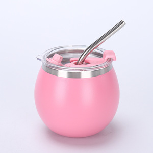 Mini taza para huevo de 6 oz, taza de acero inoxidable 304 para mate brasileño, taza portátil aislada para exteriores con pajita - Product Image 6