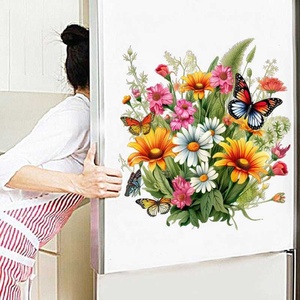 Nuovo Adesivo Murale Autoadesivo con Motivo a Farfalle, Fiori e Piccoli Grappoli d'Erba per Bagno, Frigorifero, Soggiorno e <span class=keywords><strong>Camera</strong></span> <span class=keywords><strong>da</strong></span> <span class=keywords><strong>Letto</strong></span> - Product Image 6