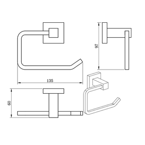 Accesorios de baño dispensador de toalla de papel titular de papel de inodoro cromado accesorios ducha montada en la pared de tejido - Product Image 2
