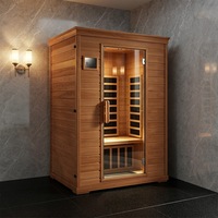 Ruang Sauna Uap Kering Kayu Tradisional untuk Dalam Ruangan, Ruang Sauna Inframerah Jauh, Kayu Hemlock Kanada Solid