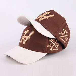 Casquettes de baseball personnalisées de style vintage américain, marron, de haute qualité, avec cadre de style 5 panneaux, en sergé de coton, broderie 3D, pour les sports de plein air - Product Image 1