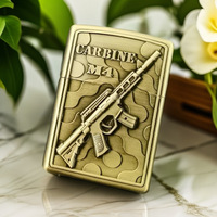 Nouveau Briquet Créatif en Métal à Roue d'Allumage, Série Relief Tridimensionnel, Anti-vent, pour Cigarettes et Cigares, à Kérène