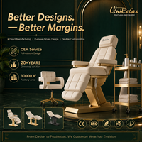 Table de massage électrique réglable et pliable en acier inoxydable moderne avec éponge haute densité pour salon de beauté et spa