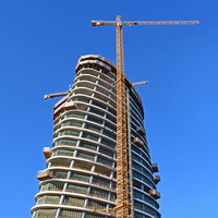 Grúa Torre de Construcción Nueva de 10T, 12T, 16T, Grúa Torre de Cabeza de Martillo, Grúa Torre Trepadora, Mejor Precio de Venta
