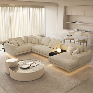 Set di Divani in Tessuto Moderno Nordico, Design di Lusso Personalizzabile, Divano Angolare Fluttuante per Grandi Soggiorni - Product Image 1