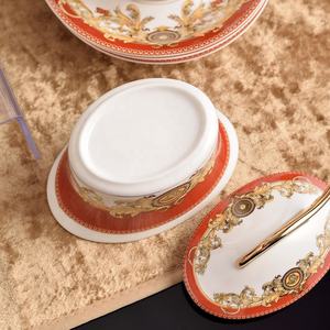 Juego de Té y Café de Cerámica con Asas Doradas y Diseño de Dragón Real de Lujo para Decoración del Hogar, Venta al Por Mayor - Product Image 5