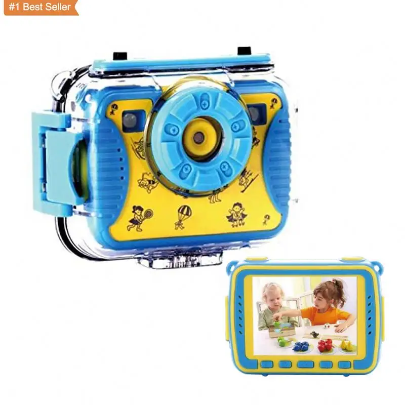 Jumon 2022 новейший 1080P Full HD 8MP 2,4 дюймов сенсорный экран мультфильм Мини водонепроницаемая цифровая детская камера для детей подарок игрушки