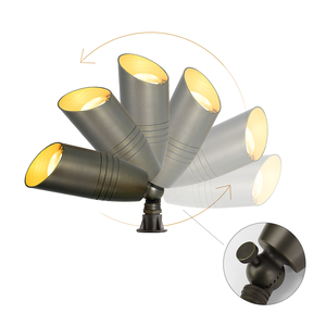 مصباح إضاءة موجه للمناظر الطبيعية قابل للتعديل مصنوع من النحاس بقوة من 2 إلى 12 واط وجهد منخفض - Product Image 5