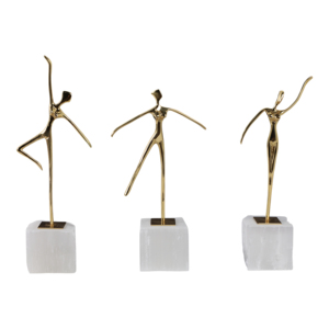 Scultura Astratta in Metallo e Marmo, Decorazione Moderna per Casa, Bagno, Ufficio, Soggiorno, Esposizione su Mensola - Product Image 1