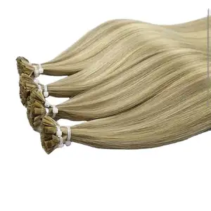 Bán buôn thẳng đôi rút ra nguyên Trinh Nữ tóc con người mở rộng cho phụ nữ da trắng Remy tip trong phần mở rộng tóc người cho Bím Tóc