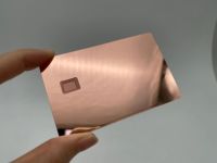 Benutzer definierte Edelstahl Metall Geschäft Kontakt IC-Karte Dual-Schnitts telle Magnetst reifen Karte Bank Chip Metall karten mit Chip-Steckplatz
