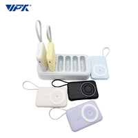 Station de charge magnétique sans fil multi-batteries externes à charge rapide, chargeur portable 10000 mAh, 6 en 1, batteries externes pour la maison