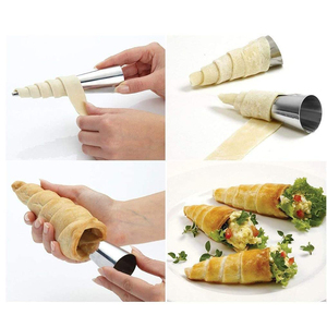 Kywise in acciaio inossidabile antiaderente Cannoli e corno di crema forma di stampo per dolci con cono da forno - Product Image 3