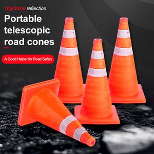 مخروط تحذير PVC قابل للطي المرور المطاط Pvc الطريق العاكسة للاستخدام في الهواء الطلق - Product Image 6