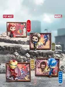 Figurines authentiques POPMART <span class=keywords><strong>Marvel</strong></span> Avengerss, série cadre photo, figurines d'action 3D en PVC, boîte mystère, ornement de bureau, vente en gros - Product Image 5