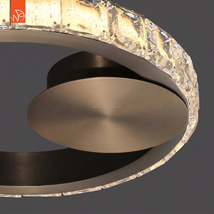 Lámpara de techo rectangular de cristal Bubble Crystal, lámparas de cristal, candelabro de lujo para villa - Product Image 2